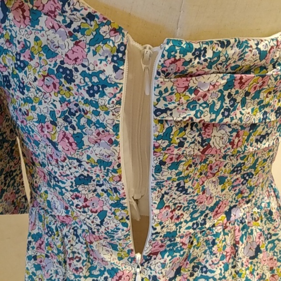 J. Crew Liberty Of London Dress Claire Aude One Shoulder Ditsy Floral 4 - Picture 7 of 10